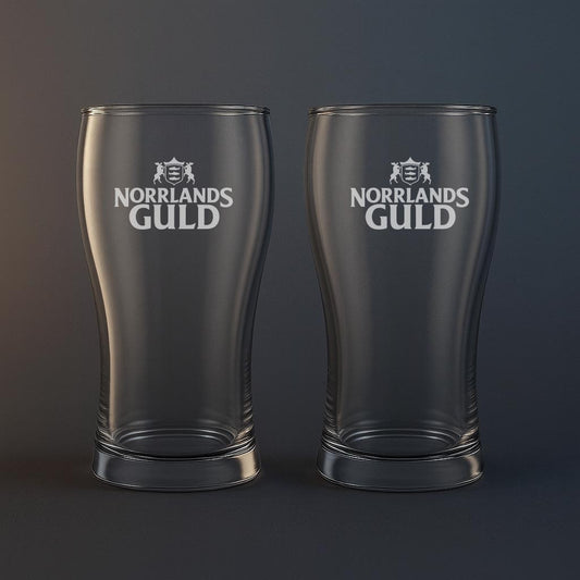 Ölglas med Norrlands guld motiv