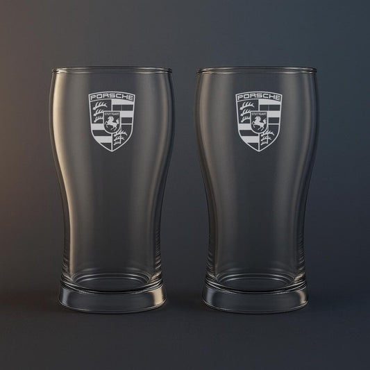 Ölglas med Porsche motiv
