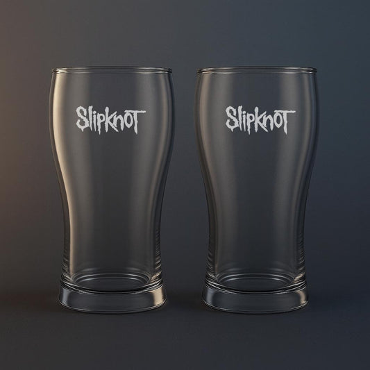 Ölglas med Slipknot motiv