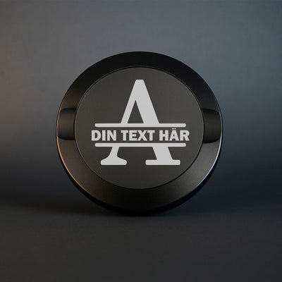 Svart Snusdosa i Metall - Bokstav/Monogram